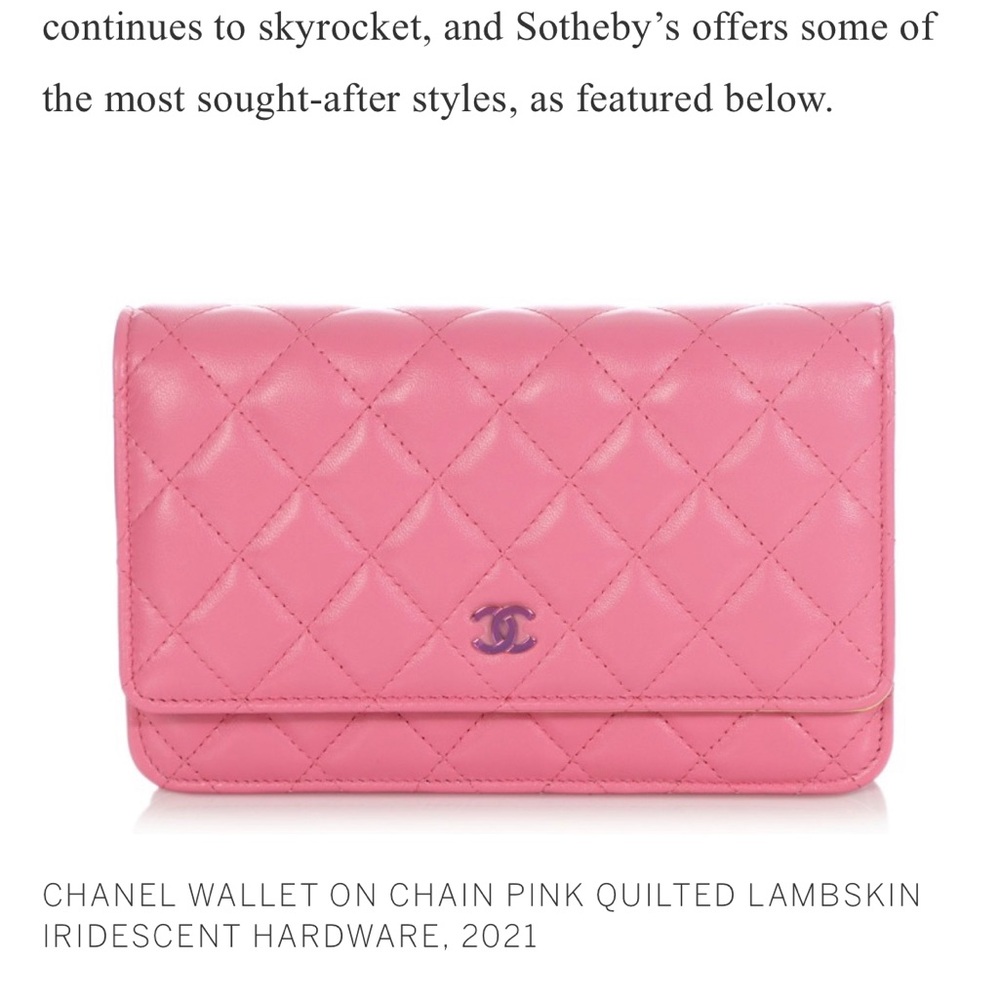 CHANEL PINK 21P WOC IRIDESCENT HARDWARE LIMITED EDITION Beautiful 💕 ❌sold FF❌